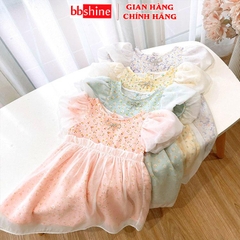 Váy bé gái 10-27kg chất tơ xốp cao cấp BBShine, Đầm bé gái tiểu thư tông màu pastel nhẹ nhàng - D112