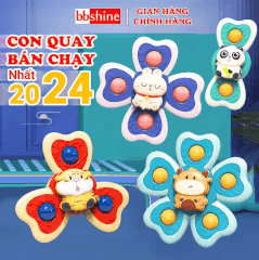 Con quay spinner họa tiết động vật vui nhộn BBShine, Con quay cho bé nhiều màu sắc đáng yêu – DC064