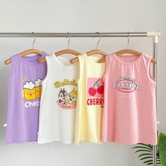 Váy bé gái 7-21kg chất cotton thoáng mát BBShine, Đầm bé gái form chữ A sát nách tông màu pastel xinh yêu - D113