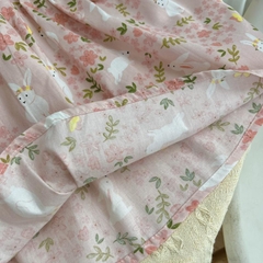 Váy bé gái 10-27kg họa tiết thỏ phối hoa xinh yêu BBShine, Đầm bé gái 2 dây chất thô lụa mềm mịn tông màu pastel - D117