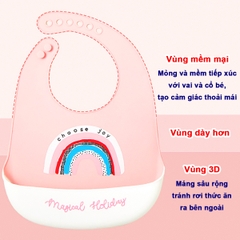 Yếm ăn dặm cho bé 0-4 tuổi cao cấp BBShine, Yếm ăn dặm silicon có máng mềm mại nhiều họa tiết đáng yêu – SS006
