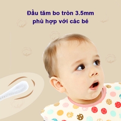 Tăm bông sơ sinh, Tăm bông trẻ em chuyên dụng hộp 400 que Misuta cao cấp BBShine – SS020