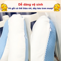 Gối chữ U cho bé sơ sinh chống giật mình cao cấp BBShine, Gối chống bẹp đầu có dây rút điều chỉnh 3 đầu giúp bé ngủ ngon – SS036