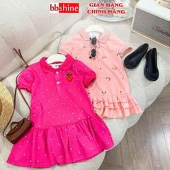 Váy bé gái 10-29kg kiểu dáng polo phong cách Hàn Quốc BBShine, Đầm bé gái phối chân váy đuôi cá xòe xinh yêu - D114