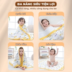 Khăn Tắm Cho Bé Sơ Sinh 6 Lớp Cao Cấp Siêu Mềm Mại Thấm Hút Tốt BBShine – KH016