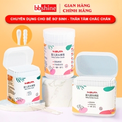 Tăm bông sơ sinh, Tăm bông trẻ em chuyên dụng hộp 400 que Misuta cao cấp BBShine – SS020