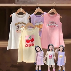 Váy bé gái 7-21kg chất cotton thoáng mát BBShine, Đầm bé gái form chữ A sát nách tông màu pastel xinh yêu - D113