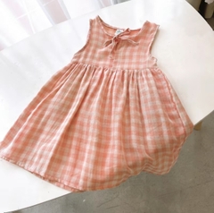 Đầm bé gái 10-33kg họa tiết caro basic đơn giản BBShine, Váy bé gái chất xô muslin cao cấp màu sắc tươi sáng – D098