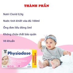 Nước muối sinh lý cho bé Physiodose Pháp vệ sinh mắt mũi miệng BBShine, Nước muối sinh lý kháng khuẩn an toàn cho bé - I022