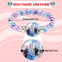 Vòng tay Elsa hottrend cho bé gái bằng chuỗi hạt nhựa phối mặt kính hình hoạt hình Frozen 2 BBShine – J052