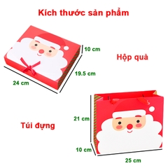 Hộp quà Giáng sinh hình ông già ngộ nghĩnh BBShine, Set hộp quà Noel nhiều màu sắc tươi sáng – G006