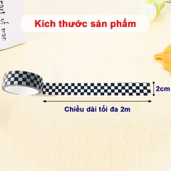 Washi tape trang trí đủ họa tiết BBShine, Set 10 băng keo washi nhiều màu sắc đáng yêu - H023