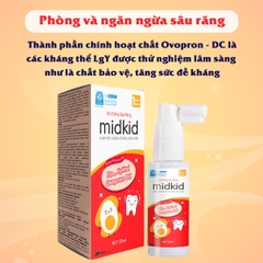 Xịt chống sâu răng cho bé hương táo đỏ BBShine, XỊt chống sâu răng Midkid chính hãng bảo vệ răng miệng của bé – I021