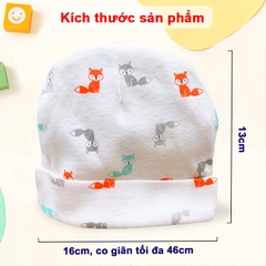 Mũ sơ sinh cho bé 0-6 tháng tuổi BBShine, Set 3 nón sơ sinh cao cấp nhiều họa tiết đáng yêu – SS004