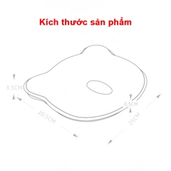 Gối cao su non cho bé chống méo đầu BBShine, Gối cho bé sơ sinh hình gấu loại cao cấp an toàn cho sự phát triển của bé – SS019