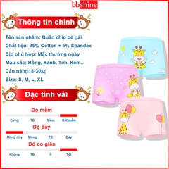 Quần chip bé gái 8-30kg cao cấp BBShine, Quần chip đùi bé gái nhiều họa tiết màu sắc tươi sáng – C026