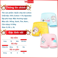 Quần chip bé gái 8-30kg mềm mịn cao cấp BBShine, Quần chip đùi bé gái nhiều họa tiết màu sắc xinh xắn – C010