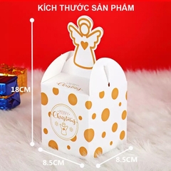 Hộp quà Giáng sinh nắp hộp hình 3D BBShine, Hộp quà Noel nhỏ xinh nhiều màu sắc tươi sáng – G011