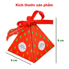 Hộp quà Giáng sinh hình kim tự tháp BBShine, Hộp quà Noel đựng kẹo ngộ nghĩnh xinh xắn – G003