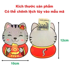 Bao lì xì chibi Quý Mão 2023 cao cấp BBShine, Bao lì xì Tết họa tiết hình mèo ngộ nghĩnh – LX006