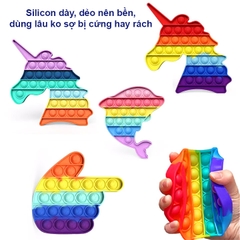 Đồ chơi Pop It, Đồ chơi giải trí thông minh giảm căng thẳng cao cấp nhiều màu sắc cho người lớn và trẻ em BBShine – DC059