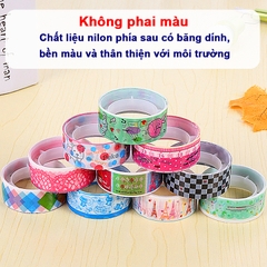 Washi tape trang trí đủ họa tiết BBShine, Set 10 băng keo washi nhiều màu sắc đáng yêu - H023