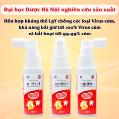 Xịt chống sâu răng cho bé hương táo đỏ BBShine, XỊt chống sâu răng Midkid chính hãng bảo vệ răng miệng của bé – I021