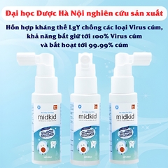 Xịt chống sâu răng cho bé, Xịt chống sâu răng Midkid chính hãng an toàn dành cho bé (tặng kèm set 10 khẩu trang KF94 cho bé) BBShine – I018