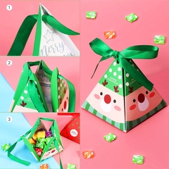 Hộp quà Giáng sinh hình kim tự tháp BBShine, Hộp quà Noel đựng kẹo ngộ nghĩnh xinh xắn – G003