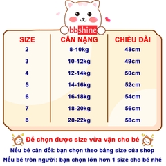 Đầm bé gái 8-22kg họa tiết sọc đỏ BBShine, Váy cho bé gái tay phồng phong cách Hàn Quốc xinh xắn – D093