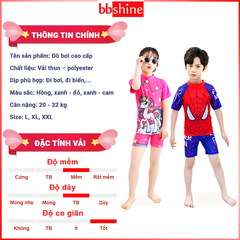 Đồ bơi cho bé 3-10 tuổi chất thun cao cấp BBShine, Đồ bơi bé gái và bé trai nhiều họa tiết đáng yêu - DB020