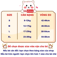 Quần chip cho bé gái cao cấp BBShine, Set 4 quần chip đùi cho bé nhiều họa tiết xinh xắn – C027