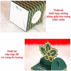 Hộp quà Giáng sinh nắp hộp hình 3D BBShine, Hộp quà Noel nhỏ xinh nhiều màu sắc tươi sáng – G011