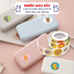 Cuộn 500 sticker nhãn dán khích lệ khen thưởng học tập cho bé yêu với nhiều họa tiết kèm slogan khiến những giờ học thêm sinh động BBShine – ST010