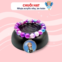 Vòng tay Elsa hottrend cho bé gái bằng chuỗi hạt nhựa phối mặt kính hình hoạt hình Frozen 2 BBShine – J052