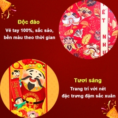 Bao lì xì Quý Mão 2023 dày dặn BBShine, Set 10 bao lì xì Tết cao cấp họa tiết in sắc nét – LX004