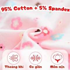 Quần chip bé gái chất cotton cao cấp BBShine, Set 4 quần lót bé gái viền ren phối nhiều họa tiết đáng yêu – C003