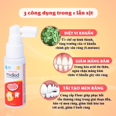 Xịt chống sâu răng cho bé hương táo đỏ BBShine, XỊt chống sâu răng Midkid chính hãng bảo vệ răng miệng của bé – I021