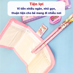 Bộ dụng cụ học tập 6 món cao cấp BBShine, Bộ đồ dùng học tập nhiều họa tiết hoạt hình đáng yêu cho bé – H057
