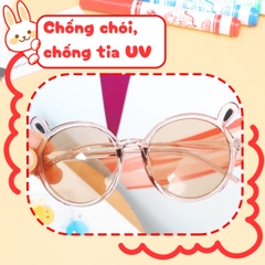 Kính cho bé 2-8 tuổi chống tia UV cao cấp BBShine, Kính mát cho bé gọng nhựa hình tai thỏ ngộ nghĩnh nhiều màu sắc – K010