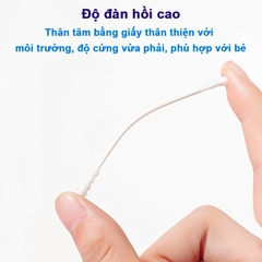 Tăm bông sơ sinh, Tăm bông trẻ em chuyên dụng hộp 400 que Misuta cao cấp BBShine – SS020