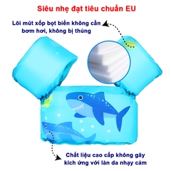 Phao bơi cho bé liền thân 2-10 tuổi BBShine, Phao tay cho bé đỡ ngực nhiều họa tiết hoạt hình xinh xắn – PB006