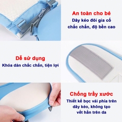 Địu em bé, địu cho bé 0-2 tuổi chống gù đa năng nhiều tư thế có ghế vải lưới thoáng mát cho bé BBShine – SS013