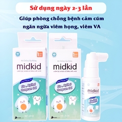 Xịt chống sâu răng cho bé, Xịt chống sâu răng Midkid chính hãng an toàn dành cho bé (tặng kèm set 10 khẩu trang KF94 cho bé) BBShine – I018