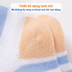 Tất cho bé gái và bé trai 0-2 tuổi chất cotton co giãn tốt BBShine, Set 5 tất lưới cho bé họa tiết hình mèo nhiều màu sắc đáng yêu – T002