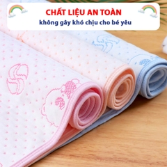 Tấm lót chống thấm cho bé 4 lớp dày dặn BBShine, Miếng lót chống thấm cho bé họa tiết hình gấu đáng yêu – SS038