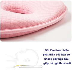Gối cao su non cho bé chống méo đầu BBShine, Gối cho bé sơ sinh hình gấu loại cao cấp an toàn cho sự phát triển của bé – SS019