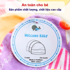 Mũ sơ sinh cho bé 0-6 tháng tuổi BBShine, Set 3 nón sơ sinh cao cấp nhiều họa tiết đáng yêu – SS004