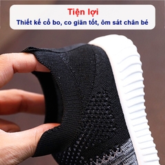 Giày thể thao bé trai và bé gái mềm nhẹ thoáng khí BBShine, Giày cho bé họa tiết trơn phối lưới nhiều màu sắc – T8