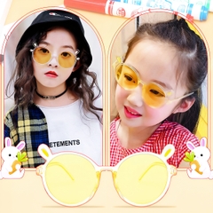 Kính cho bé 2-8 tuổi chống tia UV cao cấp BBShine, Kính mát cho bé gọng nhựa hình tai thỏ ngộ nghĩnh nhiều màu sắc – K010